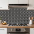 thumbnail image 4 of CHGCRAFT 36 Pcs Retro Dark Patten Tile Sticker Geometric Shapes Wall Tile Stickers Waterproof Self Adhesive Stick on Decals for Kitchen Bathroom Wall Art 4×4 Inch, 4 of 7