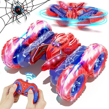 Remote Control Cars, RC Cars Toys for 5 6 7 8 9 10 Year Old Boys Girls, 2.4Ghz Fast Rotating RC Stunt Car, Double Sided Tornado Race Car with Lights for Boys Kids Age 8-12 Outdoor Toys Birthday Gifts