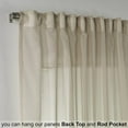 thumbnail image 6 of 3S Brother's Beige Sheer Home Decorative Set of 2 Panels Faux Silk Crap Chiffon Fabric Window Curtains Hanging Back Tap & Rod Pocket Custom Made 5-30 Ft Long - Made in Turkey (52"W x 168"L) Each, 6 of 6
