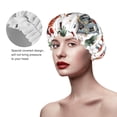 thumbnail image 2 of KLL Christmas Houses Pattern Shower Cap & Bath Cap for Women,Reversible Oversized Waterproof Shower Caps for all Hair Lengths,Elastic Reusable Bathing Hair Cap, 2 of 6