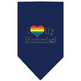 thumbnail image 1 of I Heart My Mommies Screen Print Bandana Navy Blue Large, 1 of 1