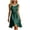 #0258-Green, variant on Women's Dresses Sleeveless Satin Beaded Neck Midi Dress Casual Party Wear Lightweight Breathable Stretchy Form Fitting Sundresses Gift