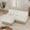Beige, variant on MAYEERTY 135 Inch Chesterfield Sofa, 4-Seater Modular Couch with Tassel, Solid Wood Base for Living Room Home Lounge Space
