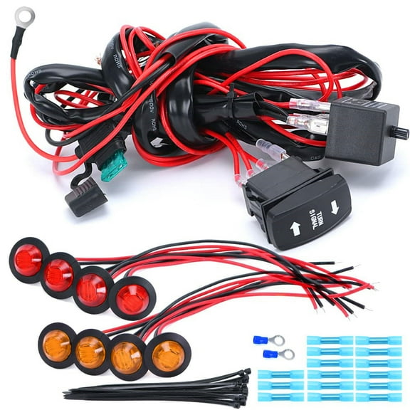 LED Turn Signal Light & Switch Relay Prewired Harness Kit for UTV/ATV