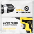 thumbnail image 2 of DNA Motoring 18V Variable Speed Cordless Battery Drill Driver, 3/8 in Keyless Chuck, 21+1 Torque, 2 of 4