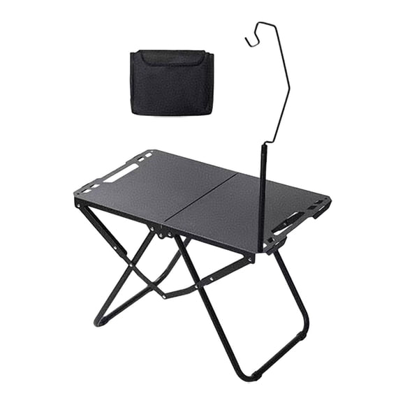 Mesa de camping plegable con bolsa de transporte, portátil, de acero al carbono, práctica y versátil, para playa, compacta, ideal para barbacoas,
