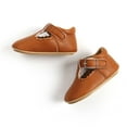 thumbnail image 7 of Tao Tao Unisex Baby Moccasins Leather Shoes Soft Sole Toddler Walker Sneakers Toddler First Walkers Crib Shoes Coffee 13, 7 of 7