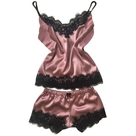 

Lingerie For Women 2Pc Night Underwear Bodysuit Purple XXL