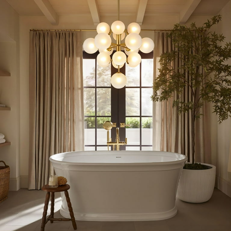 Burness Modern Linear Sputnik Chandelier Glam Bronze Depuley 23