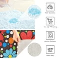 thumbnail image 3 of Yayeee Bath Rug for Bathroom Floor Non Slip Contour Fluffy Soft Absorbent Mat, 20"x24", Cartoon Flowers, 3 of 7
