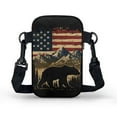 thumbnail image 2 of XYZCANDO American Flag Bear Mini Cross Body Cellphone Handbag for Women Lightweight Crossbody Purse Halloween Cell Phone Wallet Small Coin Bag Casual Case Pouch for Yoga Hiking Work, 2 of 7