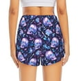 thumbnail image 2 of Lsque Blue Skull Crystal Printed Women's Running Shorts with Liner Pockets,Elastic Quick Dry Workout Athletic Gym Yoga Shorts,Womens High Waist Shorts-X-Large, 2 of 9
