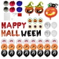 thumbnail image 1 of Juego de globos de Halloween NikouMX decoración de cumpleaños aluminio calavera de calabaza, 1 of 8