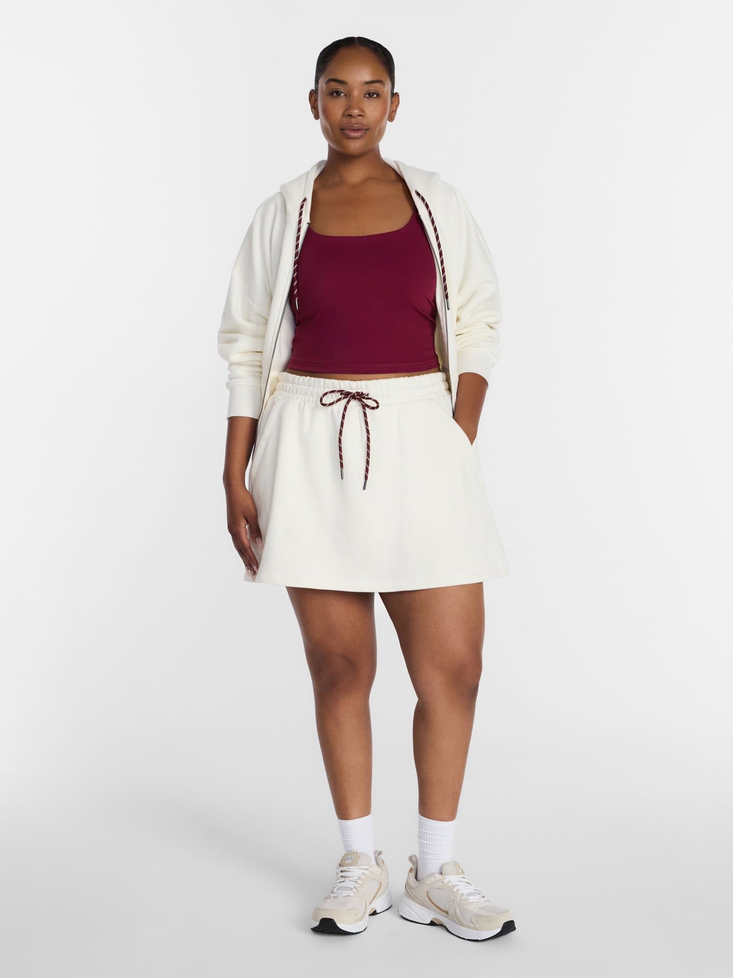 Athletic Works Women's and Women's Plus Drawstring Skort, Size XS-4X