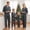 Dark Green, variant on Family Matching Christmas Pajamas Set with Dog Green Red Plaid Button Down Long Sleeve Sleepwear