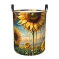 thumbnail image 6 of Lsque Artistic Oil Painting Sunflower pattern Laundry Hamper Basket, Tall Woven Rope Hamper Basket for Clothes, Lightweight Storage Basket, Collapsible Waterproof-Small, 6 of 8