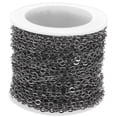 thumbnail image 1 of 1 Rouleau Chaîne de Bricolage Plate O Chaîne Cuivre Noir 1000X0.2Cm pour Fabrication de Bijoux, 1 of 8