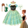 thumbnail image 2 of Frozen Anna vestidos niños princesa vestido niña Cosplay disfraz niños verano ropa cumpleaños carnaval bata fiesta vestido Disguise5-6T (etiqueta 130) Gao Jinjia LED, 2 of 2