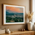 thumbnail image 4 of SLC Sunset 01 - Salt Lake City Utah Photography Oak Framed Wall Art Print 12 x 18 inches, 4 of 6