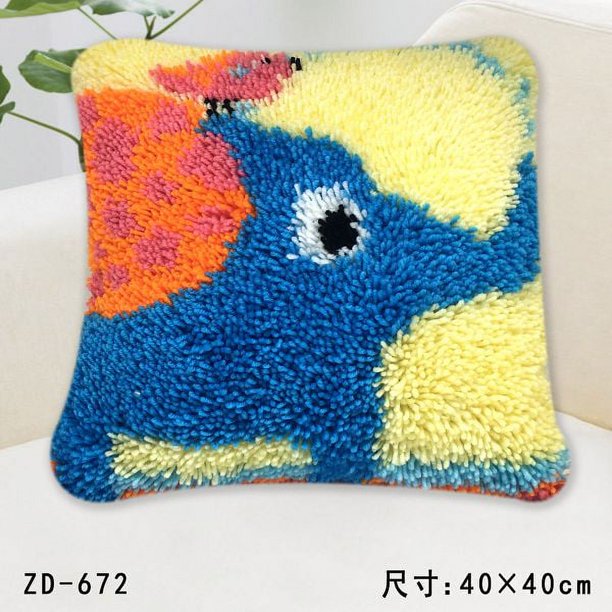 Kit de punto de cruz bordado DIY moderno, almohadas bordadas, venta al por mayor, Kits de alfombras con gancho de pestillo, patrones para adultos