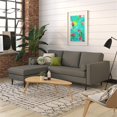 thumbnail image 5 of Pemberly Row Modern Fabric Reversible Sectional in Charcoal Finish, 5 of 5