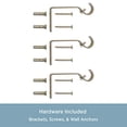 thumbnail image 3 of Kenney Chelsea 5/8" Standard Decorative Window Curtain Rod, 48-86", Soft Brass, 3 of 6