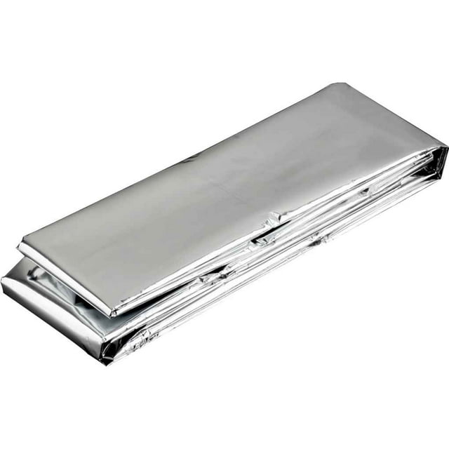 pitrice Emergency Blanket Foil Rescue Blankets Survival Curtain Camping Hiking silver 130 * 210cm 1Set