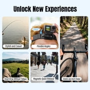 Magnetic Head Strap Mount for DJI, GoPro, Insta360 – Comfortable Adjustable Forehead POV Strap with Quick-Release Adapter & Bonus Magnetic Plate
