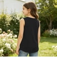 thumbnail image 5 of Grblisyd Girls Tank Tops Kids Summer Solid Color Loose Casual Cute Sleeveless Crewneck Tunic Tops T Shirt 7-14 Years, 5 of 5