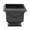 Black, variant on Decorative Square White on a Pedestal Planter