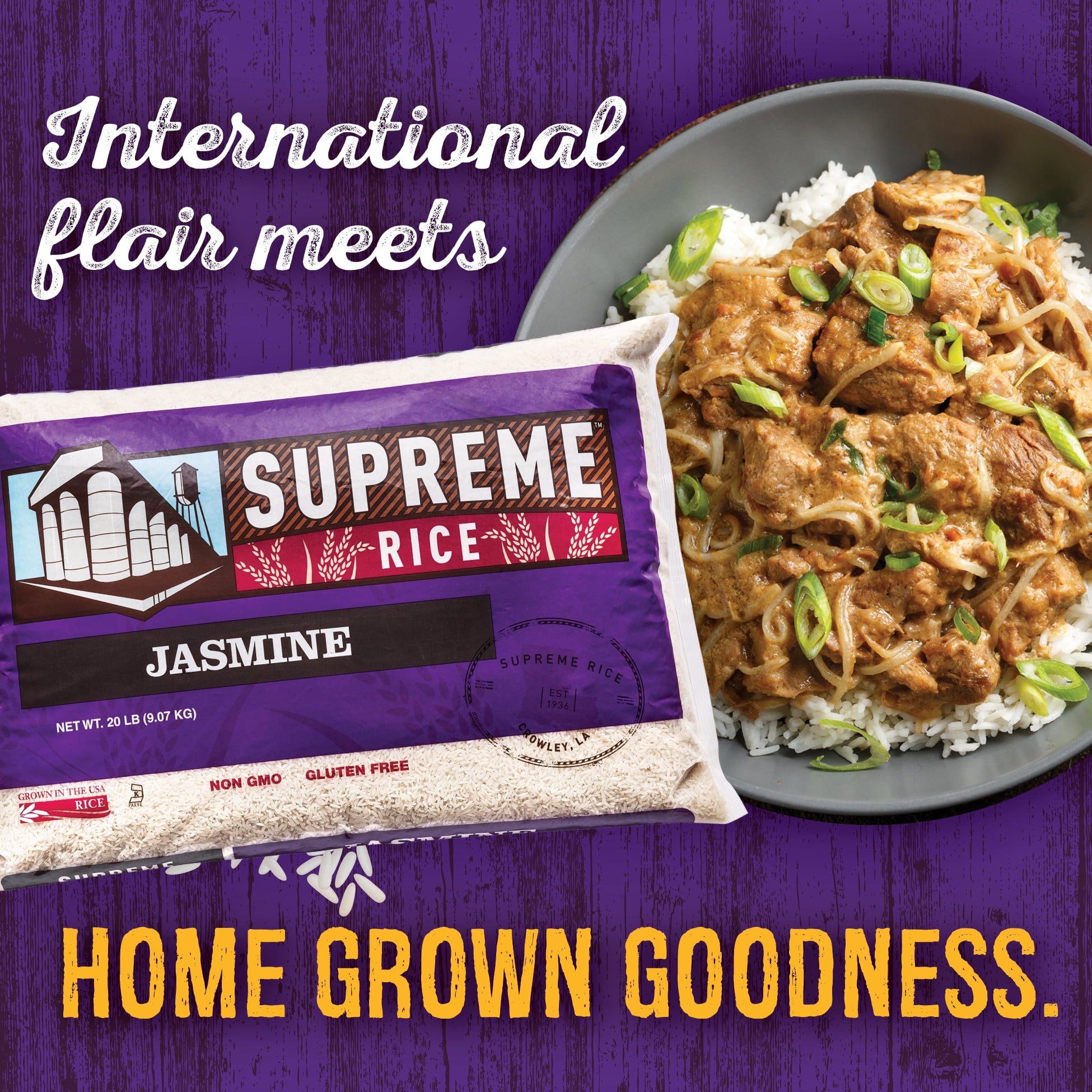 Supreme Rice 20lb Bag of Aromatic Jasmine Rice
