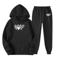 thumbnail image 4 of Women's Athletic Valentine's Day Sweatsuit - 2 Piece Funny Bow Graphic Hoodie Jogger Pants Outfit, 4 of 4