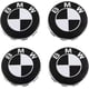 thumbnail image 1 of 4 Uds. Tapas centrales de rueda de coche para tapas centrales de llanta de 68MM accesorios de decoración con forma de insignia central de rueda, negro ER, 1 of 4