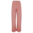 thumbnail image 4 of YUEHUA Kid Girl's Wide Leg Sweatpants Elastic High Waisted Loose Baggy Pants with Drawstring Pockets, Size 13-14 Years, 4 of 9