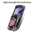 thumbnail image 3 of Allytechgroup Floral Series Galaxy Z Flip 4 Case Wallet - Fashionable Phone Case for Samsung Galaxy Z Flip 4 with Card Slots and Crossbody Shoulder Strap, Black, 3 of 12