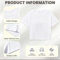 thumbnail image 6 of Women's Summer Cropped T Shirts Dandelion Graphic Print tees Short Sleeve Casual Crop Tops, 6 of 7