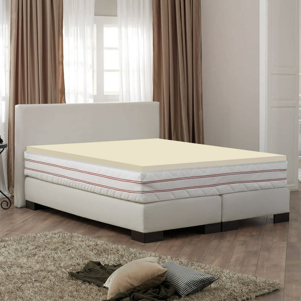 Mattress Solution 2 Inch Foam Topper Adds Comfort To Mattress King Size Walmart Com Walmart Com