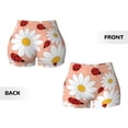 thumbnail image 5 of Haiem Daisy and Ladybug No Front Seam Biker Shorts for Women Yoga Workout Gym Bike Shorts with Tummy Control Moisture-Wicking-XX-Large, 5 of 9