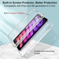 thumbnail image 2 of Dteck Glitter for iPad mini Case 8.3" with Built-in Screen Protector Pencil Holder, with Kickstand Full Body Heavy Duty Tough Shockproof Rugged Protective Cover for iPad mini 7/mini 6, Sparkle Clear, 2 of 7