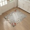 thumbnail image 3 of ODIKA Beige Watercolor Blooms Abstract Vine Pile Playroom Imitation Pet Friendly & Kids Safe for Bedroom, Bedside, Nursery, 3 of 7
