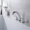 thumbnail image 4 of High Flow 2 Handle Deck Mounted Roman Tub Faucet with Valve,Chrome Finish, 4 of 6