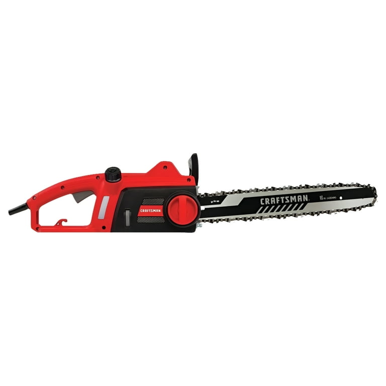 Craftsman 16 Inch Electric Chainsaw CMECS600 12 Amp Motor Low Kickback Auto Oiling Tool Free Chain Tensioning Walmart