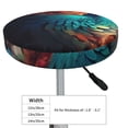thumbnail image 4 of Balery Colorful Flower Bird Fundas de asiento para taburete de bar redondo de tela de terciopelo ajustables que protegen de arañazos y manchas para sillas de 14 a 17 pulgadas.-14 inch, 4 of 7