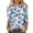 Multicolor#03, variant on Western Shirts for Women Plus Size Boho Floral Printed Summer 3/4 Length Sleeve Crewneck Graphic T-Shirts Trendy Oversized Comfy Tunic Blouses Multicolor#01 L