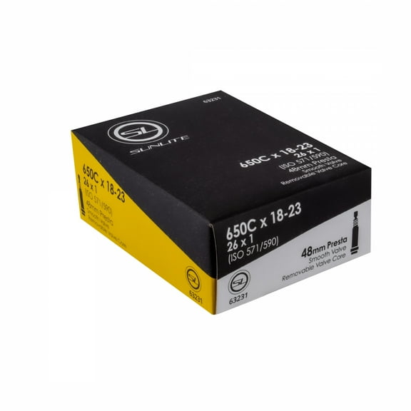 Sunlite Standard Presta Valve 650Cx18-23 (26x1) PV 48mm 0d Removeable Valve Core