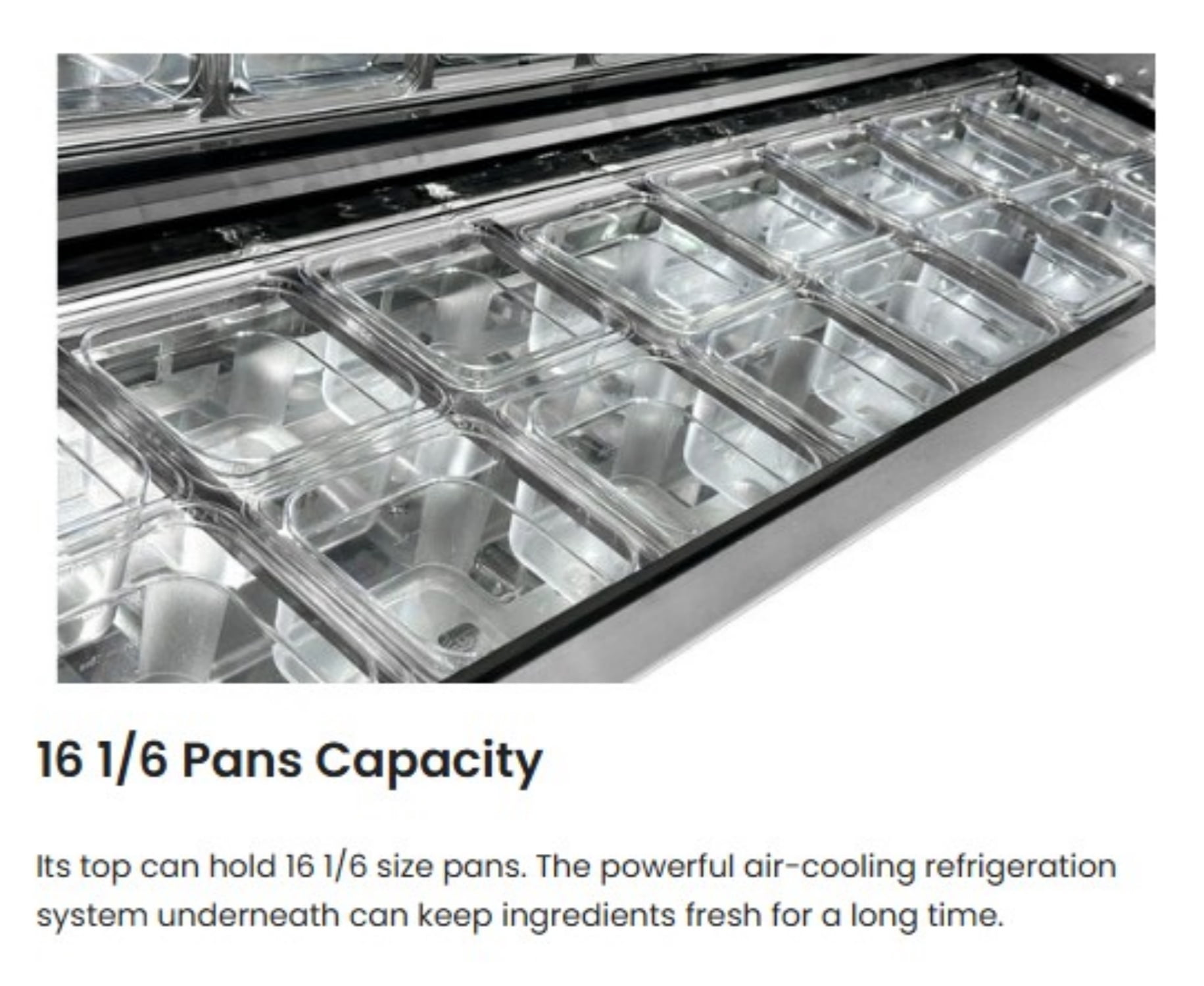 60 in Commercial Sandwich Prep Table Refrigerator, Dual Lid Top, 16 x 1/6 Pan Capacity, Stainless Steel, NSF Certified, 2 Door