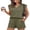 Army Green, variant on ANRABESS Womens 2 Piece Short Sets 2026 Summer Casual Cap Sleeve Shirts Matching Lounge Outfits Travel Beach Vacation Clothes Black Medium