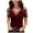 Red, variant on Pntutb Womens Casual V-Neck Hot Drilling Strapless Net Yarn Short Sleeve T-Shirt Tops