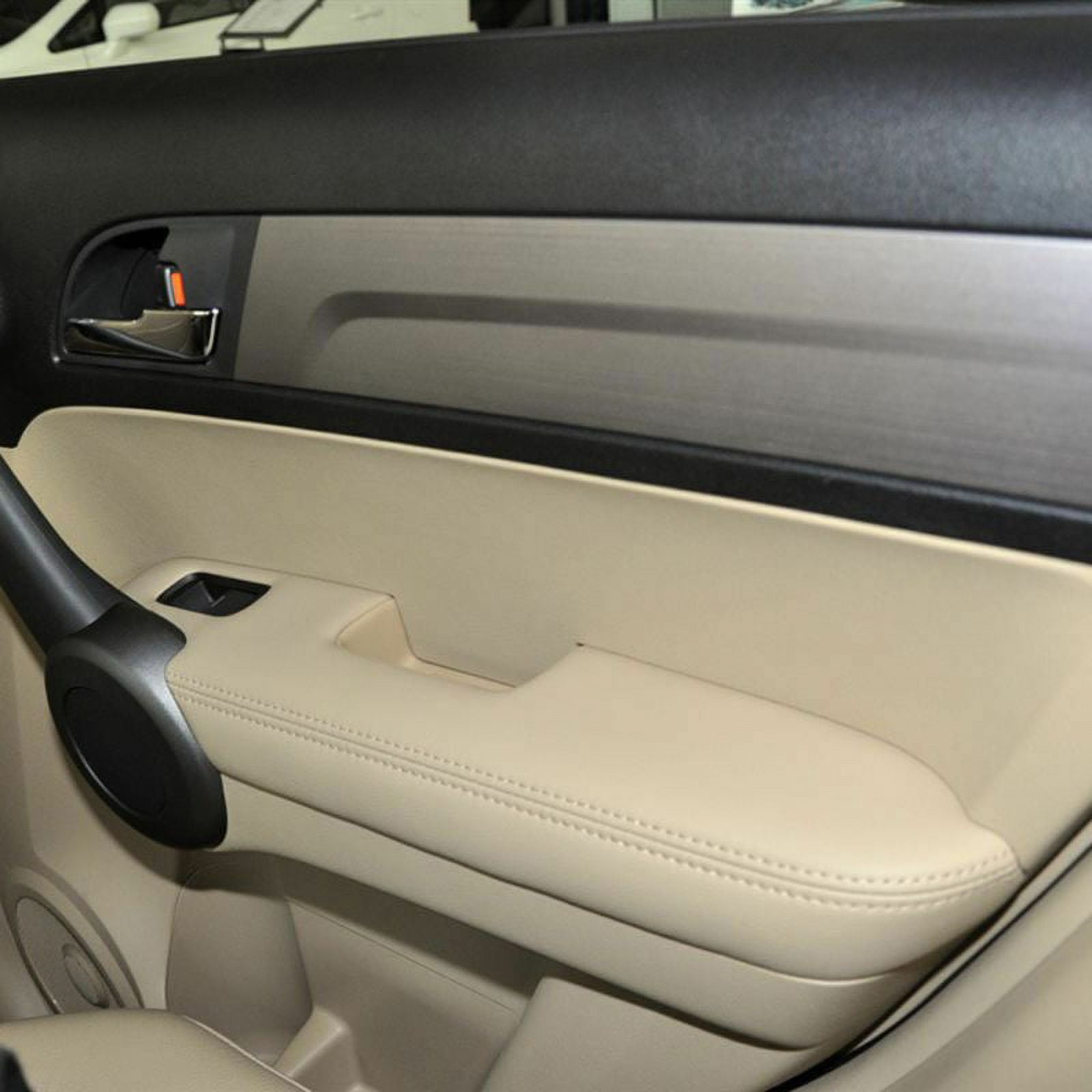 2pcs For Honda For CRV For CR-V 2007 2008 2009 2010 2011 Microfiber Leather Front Door Panel Armrest Cover Protective Trim