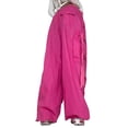thumbnail image 4 of Hibeli Women High Waisted Ankle-Tied Trouser Pockets Drawstring Cargo Pants, 4 of 4